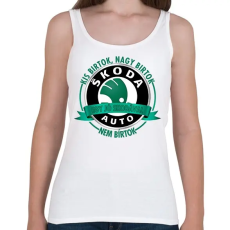 PRINTFASHION Egy jó Skoda-val nem bírtok - Női atléta - Fehér