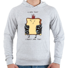 PRINTFASHION Egy kemény szendvics - Férfi kapucnis pulóver - Sport szürke férfi pulóver, kardigán