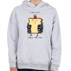 PRINTFASHION Egy kemény szendvics - Gyerek kapucnis pulóver - Sport szürke