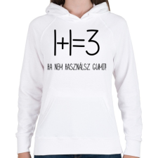 PRINTFASHION Egy kis matekozás - Női kapucnis pulóver - Fehér női pulóver, kardigán