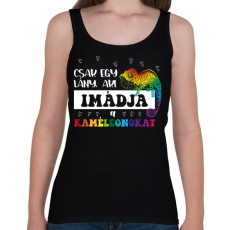 PRINTFASHION Egy lány - Kaméleon - Női atléta - Fekete