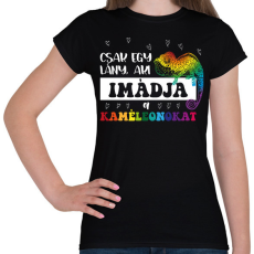 PRINTFASHION Egy lány - Kaméleon - Női póló - Fekete