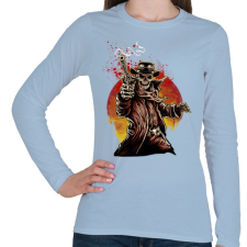 PRINTFASHION Egy lövés - Női hosszú ujjú póló - Világoskék női ruházati kiegészítő
