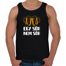 PRINTFASHION Egy sör nem sör - Férfi atléta - Fekete atléta, trikó