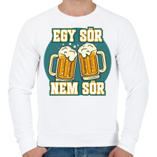 PRINTFASHION Egy sör nem sör - Férfi pulóver - Fehér