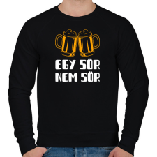 PRINTFASHION Egy sör nem sör - Férfi pulóver - Fekete férfi pulóver, kardigán