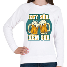 PRINTFASHION Egy sör nem sör - Női pulóver - Fehér női pulóver, kardigán