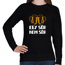 PRINTFASHION Egy sör nem sör - Női pulóver - Fekete női pulóver, kardigán
