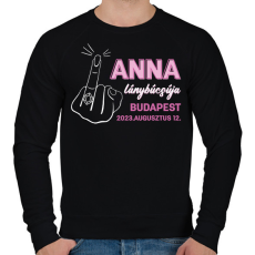 PRINTFASHION Egyedi név lánybúcsúja - fehér - Férfi pulóver - Fekete