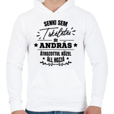 PRINTFASHION Egyedi neves névnapi ajándék - Férfi kapucnis pulóver - Fehér férfi pulóver, kardigán