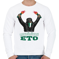 PRINTFASHION Egyedi szurkoló minta #11 - Férfi pulóver - Fehér