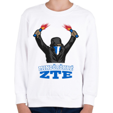 PRINTFASHION Egyedi szurkolói minta #10 - Gyerek pulóver - Fehér