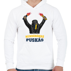 PRINTFASHION Egyedi szurkolói minta #7 - Férfi kapucnis pulóver - Fehér