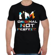 PRINTFASHION Egyedi vagyok, nem tökéletes - Férfi póló - Fekete férfi póló