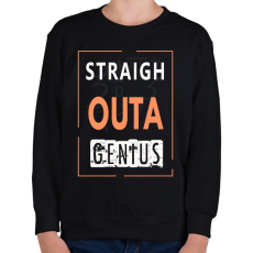 PRINTFASHION egyenesen zseni - Gyerek pulóver - Fekete