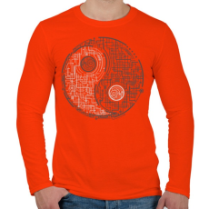 PRINTFASHION Egyensúly - Férfi hosszú ujjú póló - Narancs