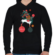 PRINTFASHION Egyensúlyban - Férfi kapucnis pulóver - Fekete