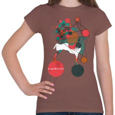 PRINTFASHION Egyensúlyban - Női póló - Mogyoróbarna