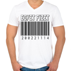 PRINTFASHION Egyet fizet - iker - Férfi V-nyakú póló - Fehér