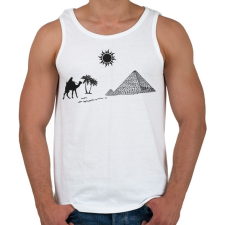 PRINTFASHION Egyiptom - Férfi atléta - Fehér atléta, trikó