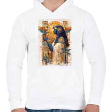 PRINTFASHION Egyiptom - Férfi kapucnis pulóver - Fehér