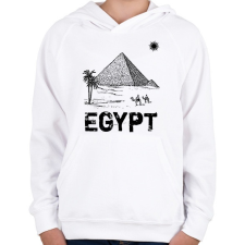 PRINTFASHION egyiptom - Gyerek kapucnis pulóver - Fehér gyerek pulóver, kardigán