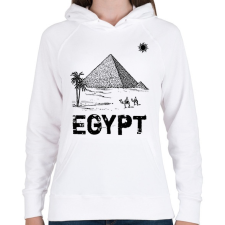 PRINTFASHION egyiptom - Női kapucnis pulóver - Fehér női pulóver, kardigán