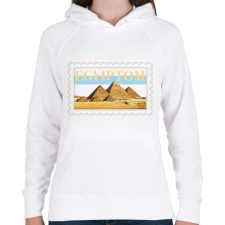 PRINTFASHION Egyiptom - Női kapucnis pulóver - Fehér női pulóver, kardigán