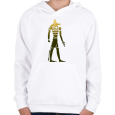 PRINTFASHION Egyiptomi isten - Gyerek kapucnis pulóver - Fehér