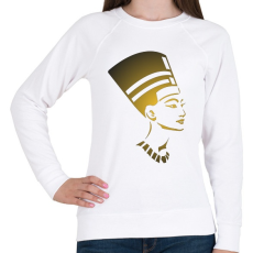 PRINTFASHION Egyiptomi női fej - Női pulóver - Fehér