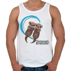 PRINTFASHION Egymásnak lettünk teremtve - vidra - Férfi atléta - Fehér