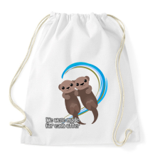 PRINTFASHION Egymásnak lettünk teremtve - vidra - Sportzsák, Tornazsák - Fehér tornazsák