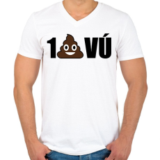 PRINTFASHION EGYSZARVÚ - Férfi V-nyakú póló - Fehér