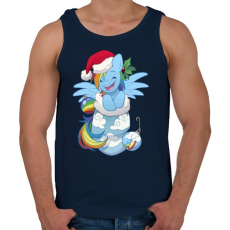 PRINTFASHION Egyszarvú karácsony - Férfi atléta - Sötétkék