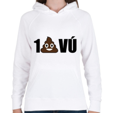 PRINTFASHION EGYSZARVÚ - Női kapucnis pulóver - Fehér női pulóver, kardigán