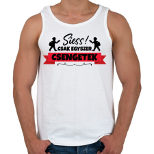 PRINTFASHION Egyszer csengetek - Férfi atléta - Fehér atléta, trikó