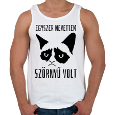 PRINTFASHION Egyszer nevettem, szörnyű volt - Férfi atléta - Fehér atléta, trikó