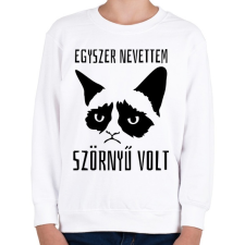 PRINTFASHION Egyszer nevettem, szörnyű volt - Gyerek pulóver - Fehér gyerek pulóver, kardigán