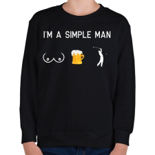 PRINTFASHION Egyszerű ember - Gyerek pulóver - Fekete gyerek pulóver, kardigán
