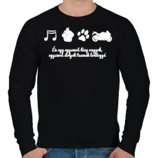 PRINTFASHION egyszerűf - Férfi pulóver - Fekete
