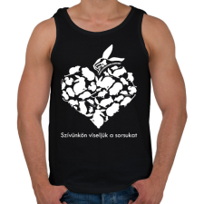 PRINTFASHION Együtt A Kisállatokért Alapítvány - Férfi atléta - Fekete atléta, trikó