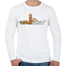 PRINTFASHION Együtt A Kisállatokért Alapítvány - Férfi hosszú ujjú póló - Fehér