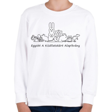 PRINTFASHION Együtt A Kisállatokért Alapítvány - Gyerek pulóver - Fehér gyerek pulóver, kardigán