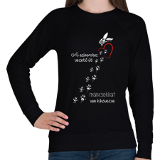 PRINTFASHION Együtt A Kisállatokért Alapítvány - Női pulóver - Fekete női pulóver, kardigán