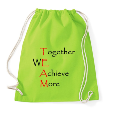 PRINTFASHION Együtt több dolgot érünk el - Sportzsák, Tornazsák - Limezöld tornazsák