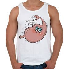 PRINTFASHION Éhes gyomor - Férfi atléta - Fehér atléta, trikó