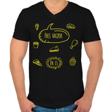 PRINTFASHION Éhes vagyok - Kismama - Férfi V-nyakú póló - Fekete férfi póló