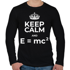PRINTFASHION EINSTEIN - Férfi hosszú ujjú póló - Fekete