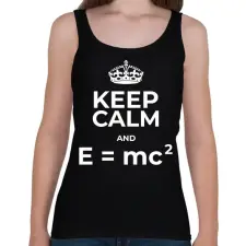 PRINTFASHION EINSTEIN - Női atléta - Fekete női trikó