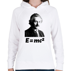 PRINTFASHION Einstein - Női kapucnis pulóver - Fehér